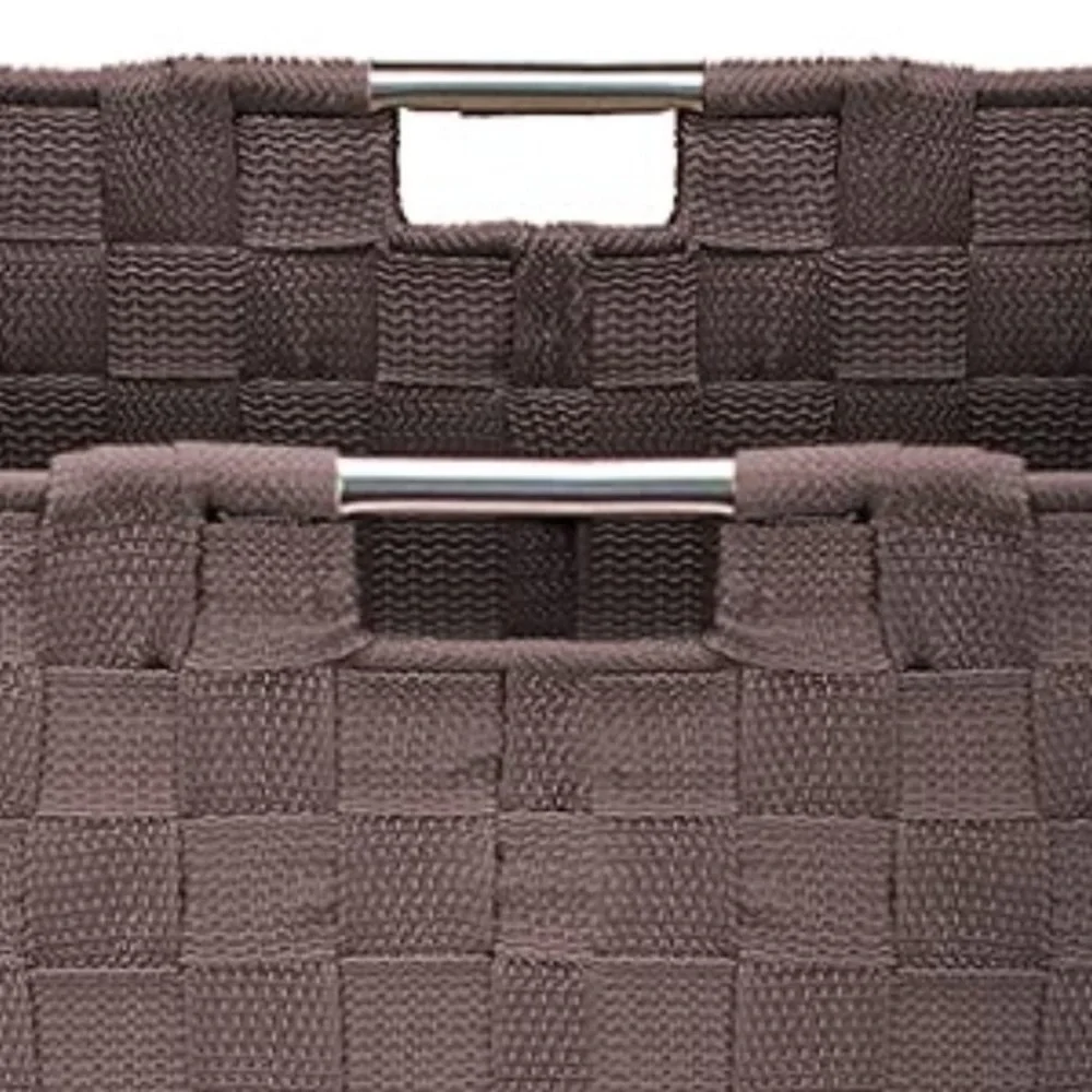 Woven Storage Basket with Built In Handles